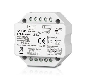 V1-H/P Ściemniacz LED RF Odbiornik Dopuszkowy 1CHx8A
