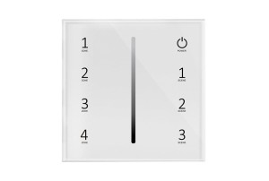 T18-1(W) Panel RF Ściemniacz LED Dotykowy 4-Strefowy, 230VAC, Output: 4x0/1-10V & RF 