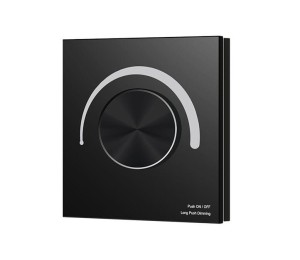 T18-2(B) Panel RF Ściemniacz LED Obrotowy 1-Strefowy, Output: 0/1-10V & RF, Przekaźnik 230VAC