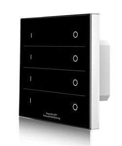 T16(B) Panel RF + DMX512 Ściemniacz Dotykowy 4-Strefowy