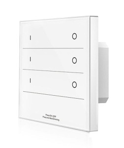 T16-3(W) Panel RF + DMX512 Ściemniacz Dotykowy 3-Strefowy