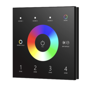 T15(B) Panel LED RF+DMX512 RGB+CCT Dotykowy 4-Strefowy