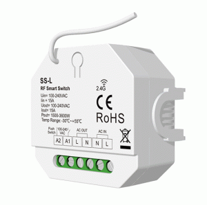 SS-L Włącznik LED RF2.4GHz + Push switch, 230VAC 10A