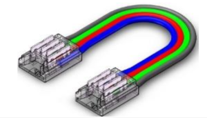 Złącze do taśmy LED – 8mm – RGB – SMD – Taśma-Kabel-Taśma – HR-S-SMD-4PIN-8MM-C