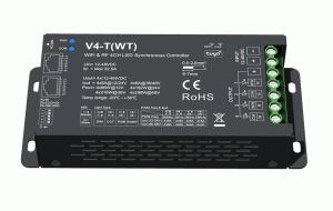 V4-T(WT) Sterownik LED RF&WIFI+DMX512 RGB/RGBW Odbiornik