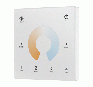 TW2-4(W) Panel RF LED CCT Dotykowy 4-Strefowy Bat (3V 2032) SKYDANCE