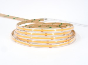 Taśma LED COB Ciepła Biała 2700K 10,5W 24V 480LED CRI90 9mm IP66 480COB-24/10-9/5-R2R-IP66 927