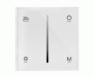 T18(W) Panel RF Ściemniacz LED Dotykowy 1-Strefowy, Output: 0/1-10V & RF, Przekaźnik 230VAC