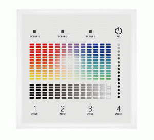 TD4-4SH(W) Panel LED DALI RGBW DT8 Dotykowy&RF 100-240 VAC 4 -Strefowy SKYDANCE