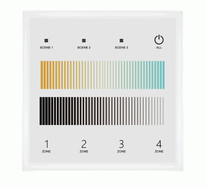 TD2-4SH(W) Panel LED DALI CCT DT8 Dotykowy&RF 100-240 VAC 4 -Strefowy SKYDANCE
