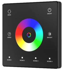 TWS(B) Panel RF do taśm cyfrowych SPI LED RGB/RGBW Dotykowy jedno strefowy czarny SKYDANCE